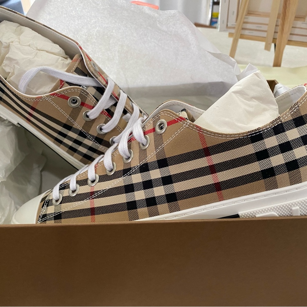 Vintage Check Cotton Burberry Sneakers